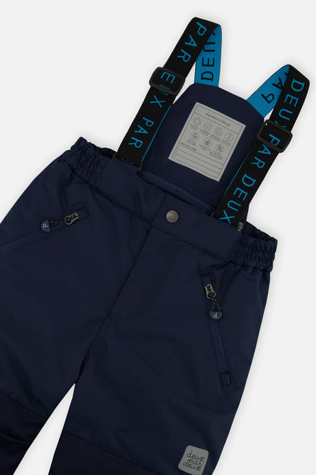 Deux par Deux boys PLAY two-piece snowsuit, light and dark blue jacket with navy pants, product view 7
