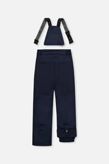Deux par Deux boys PLAY two-piece snowsuit, navy and burgundy jacket with navy pants, product view 6