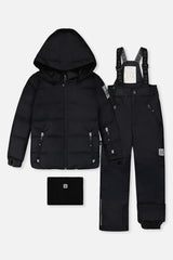 Two Piece Play Snowsuit Black With Black Pants-0
