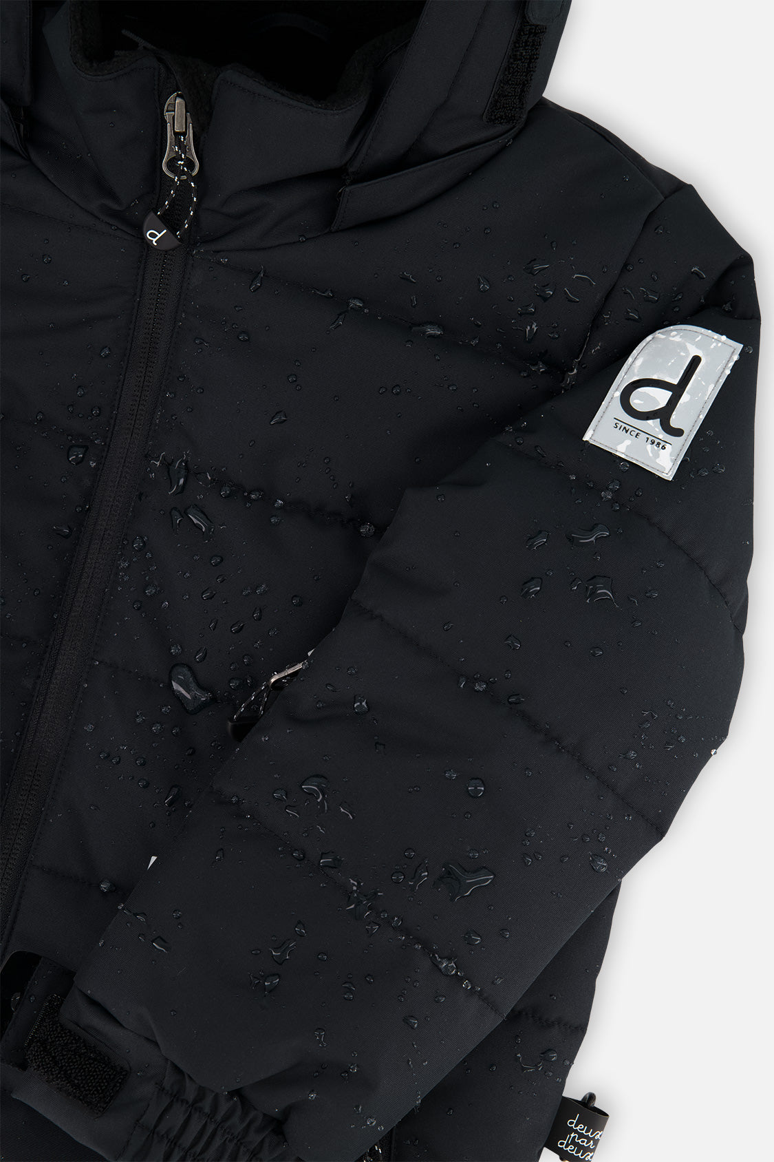 Deux par Deux boys PLAY two-piece snowsuit in black, product view 8