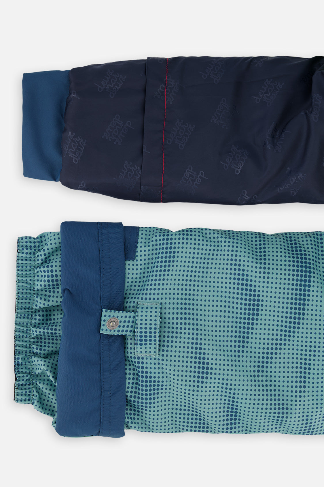 Deux par Deux greyish blue and navy PLAY two-piece snowsuit, product photo 10