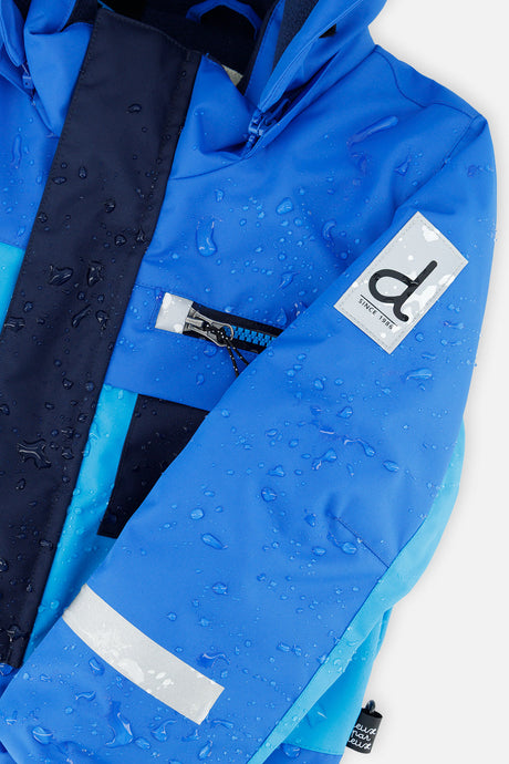 Deux par Deux boys' PLAY one-piece snowsuit in light and dark blue – additional view 8