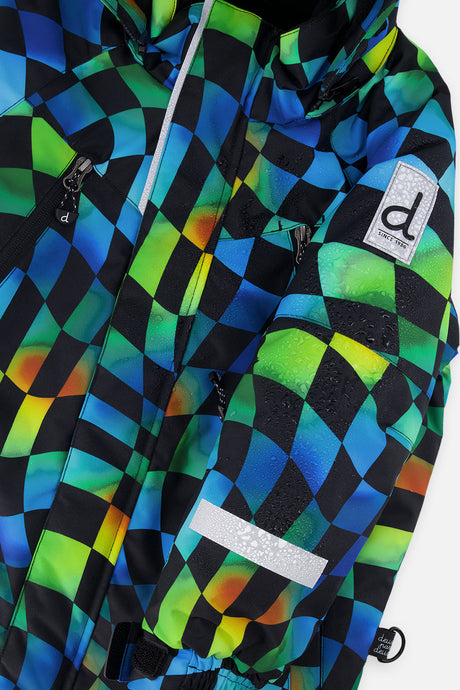 Deux par Deux PLAY checkerboard snowsuit, alternate view 8