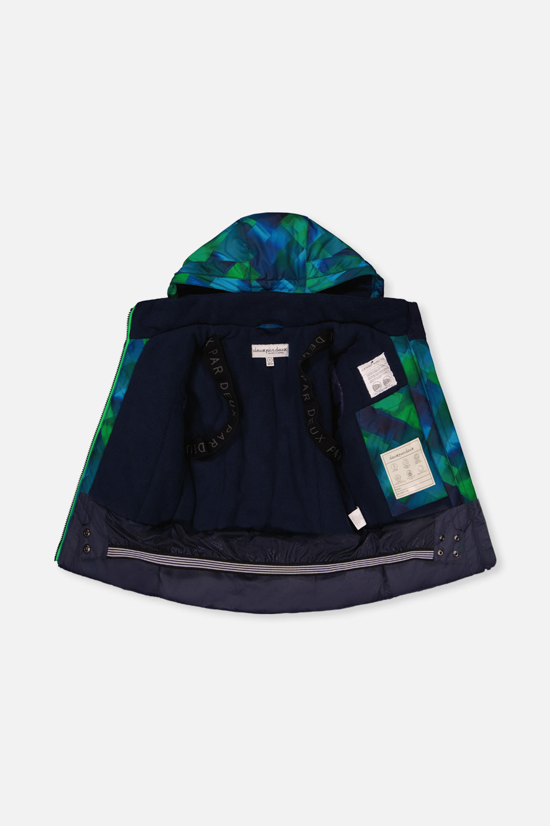 Deux par Deux blue and green checkered PLAY two-piece snowsuit, product photo 4