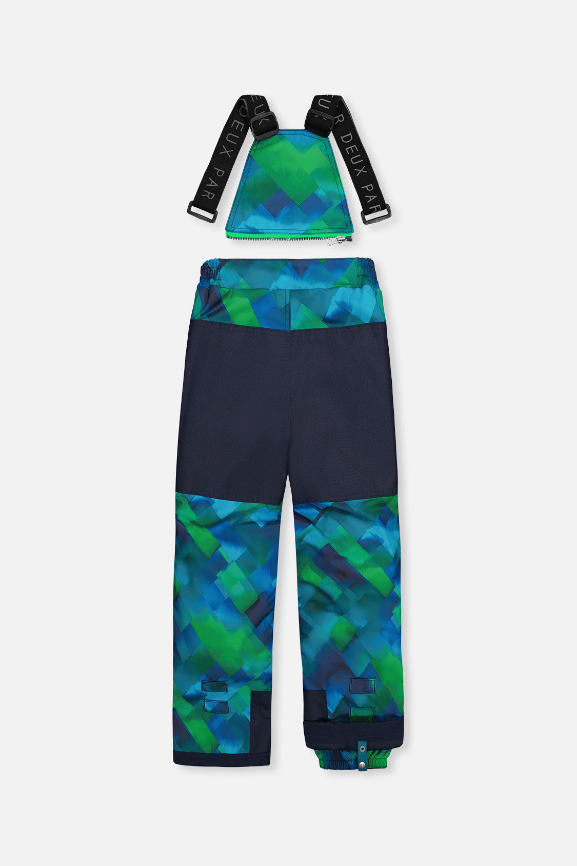 Deux par Deux blue and green checkered PLAY two-piece snowsuit, product photo 6