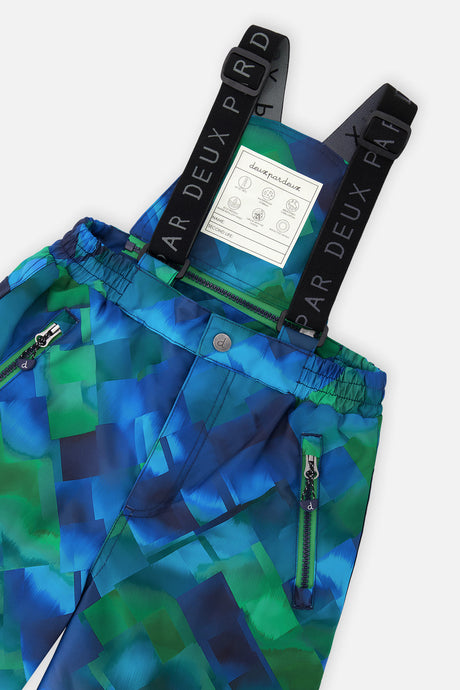 Deux par Deux blue and green checkered PLAY two-piece snowsuit, product photo 7