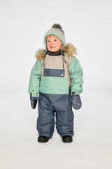 Baby One Piece Snowsuit Adapted For Car Seats Cool Dark Grey-1