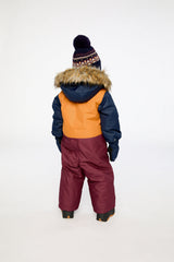 Baby One Piece Snowsuit Adapted For Car Seats Burgundy-3