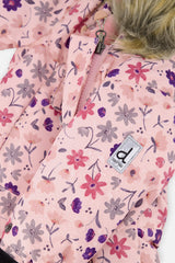 Deux par Deux pink mini flower baby car-seat snowsuit, product photo 7