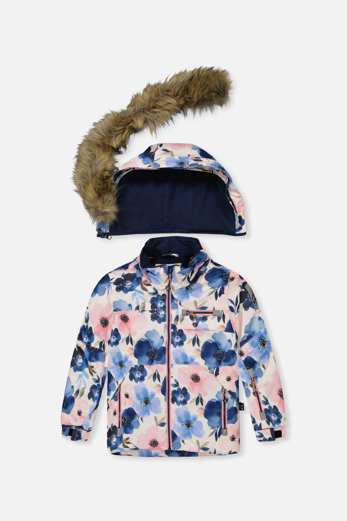 Two Piece Play Snowsuit Watercolor Flower Print-1