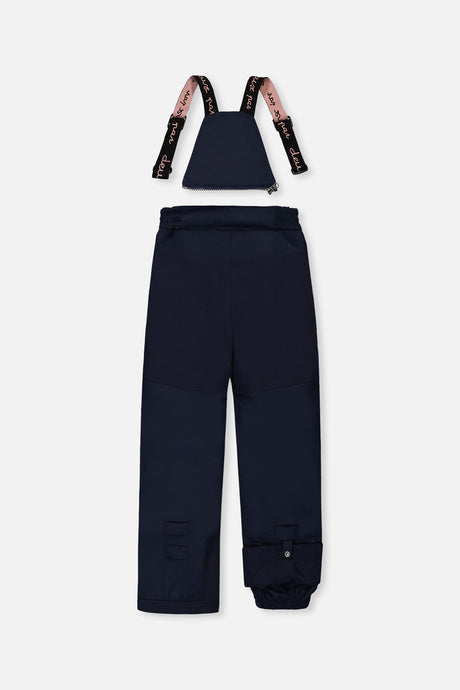 Deux par Deux girls PLAY two-piece snowsuit, watercolor flower print, product view 6