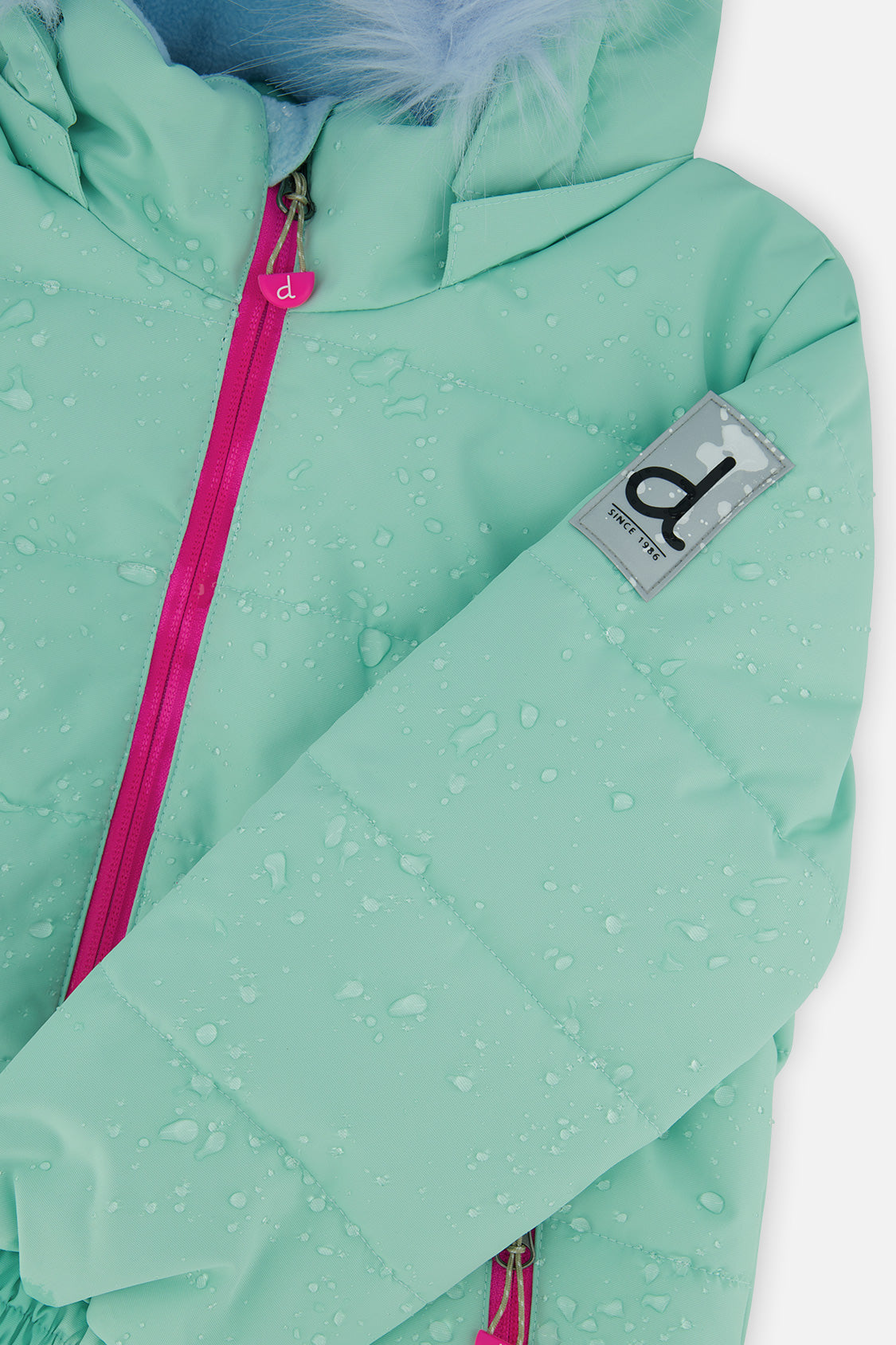 Deux par Deux girls PLAY two-piece snowsuit in mint green, product view 8