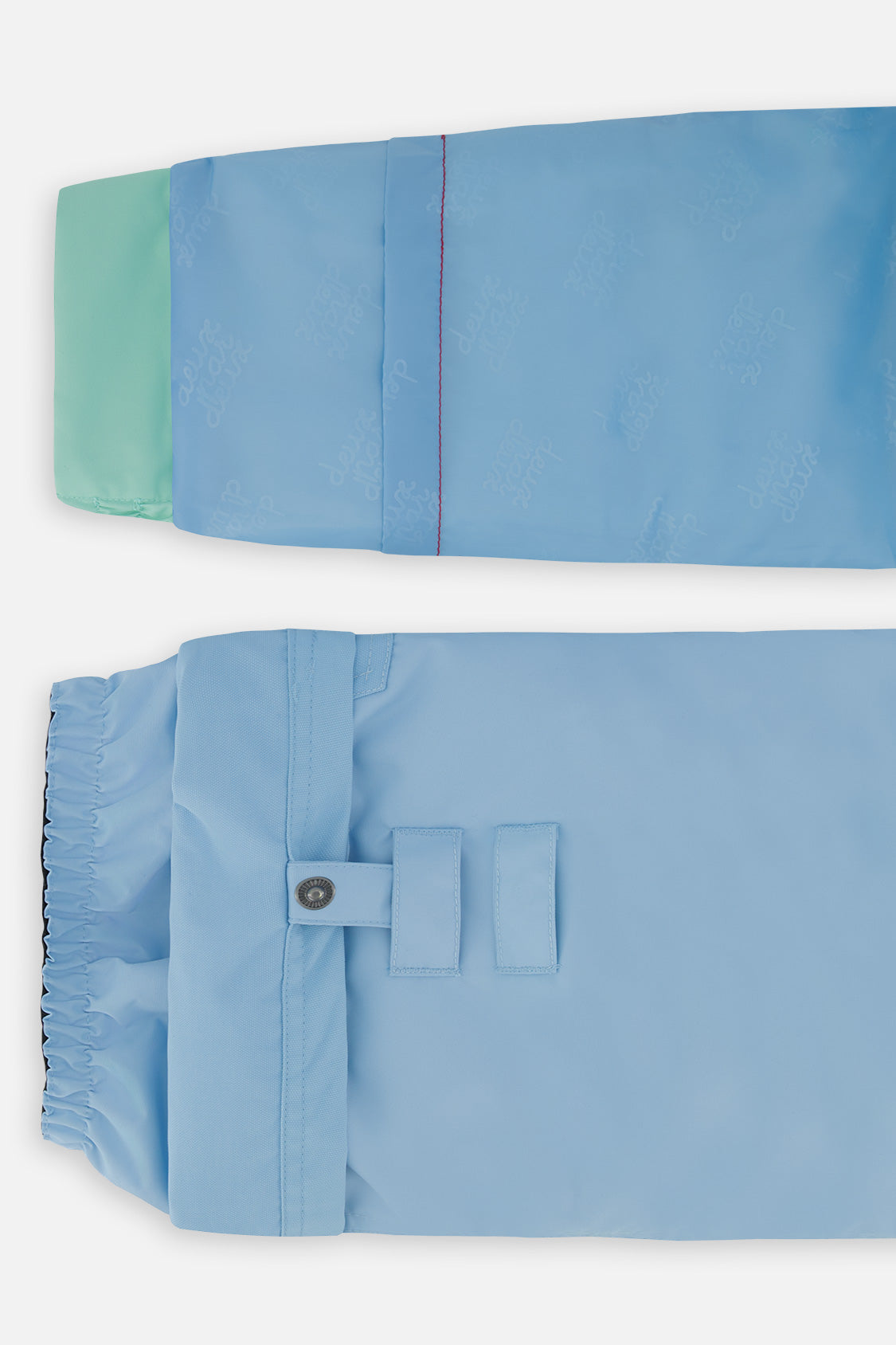 Deux par Deux girls PLAY two-piece snowsuit in mint green, product view 9