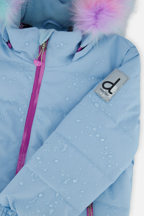 Deux par Deux girls PLAY two-piece snowsuit in light blue, product view 8