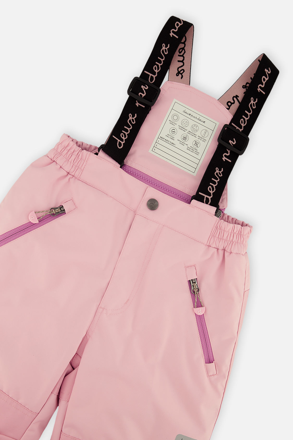Deux par Deux girls PLAY two-piece snowsuit in light pink, product view 7