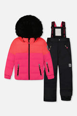 Two Piece Play Snowsuit Bright Pink-0