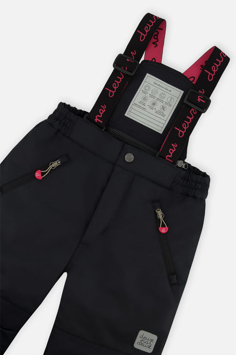 Deux par Deux girls PLAY two-piece snowsuit in bright pink, product view 7