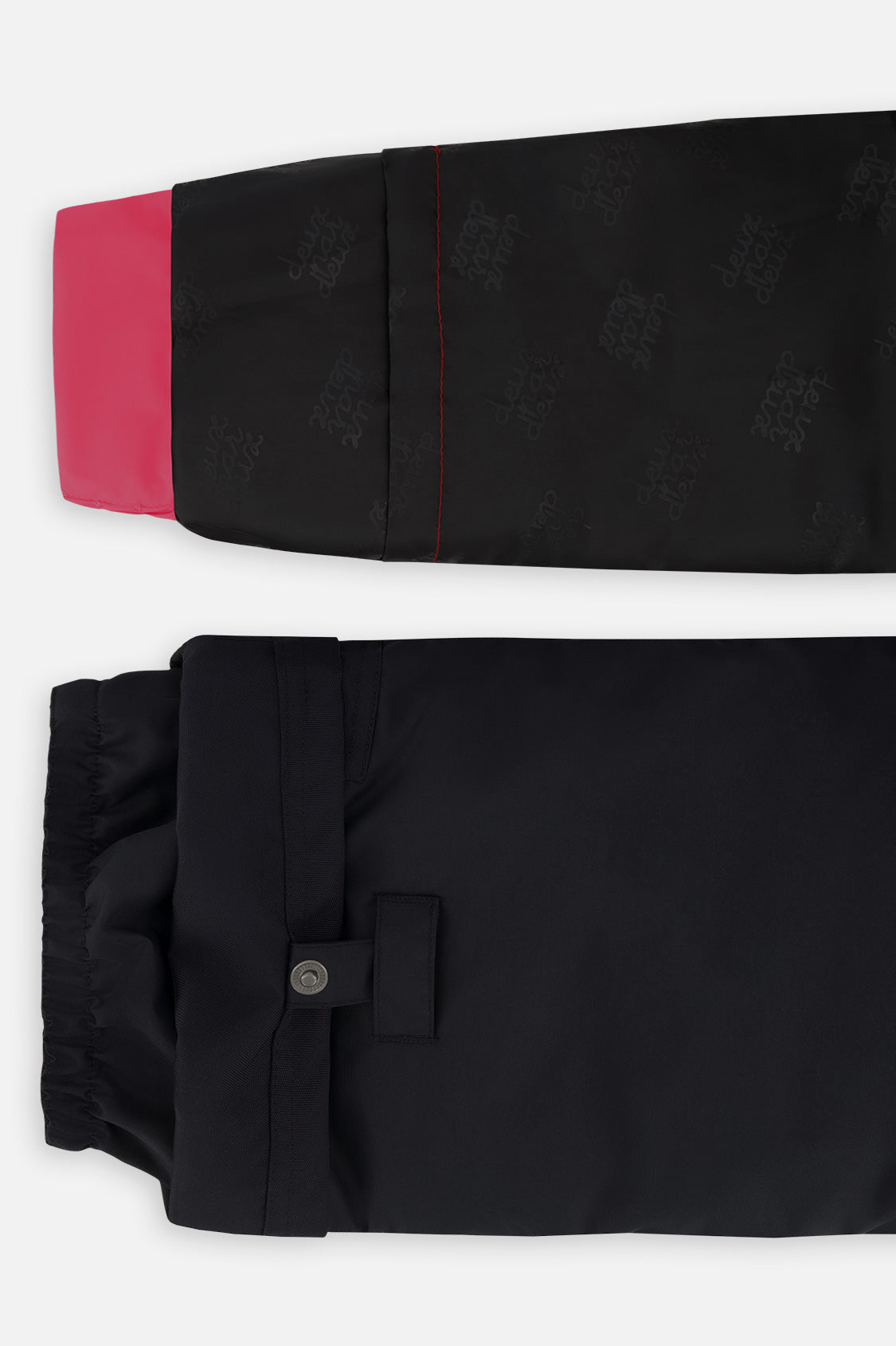 Deux par Deux girls PLAY two-piece snowsuit in bright pink, product view 9