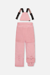 Deux par Deux girls PLAY two-piece snowsuit, pink mini flower print with pink pants, product view 6