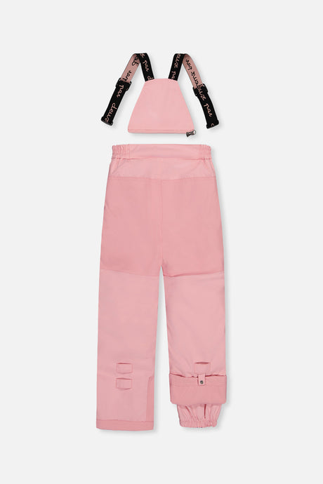 Deux par Deux girls PLAY two-piece snowsuit, pink mini flower print with pink pants, product view 6