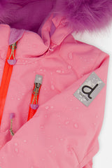 Deux par Deux girls' PLAY one-piece snowsuit in pink – additional view 4