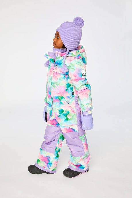 Deux par Deux diamond print one-piece snowsuit, second lookbook view