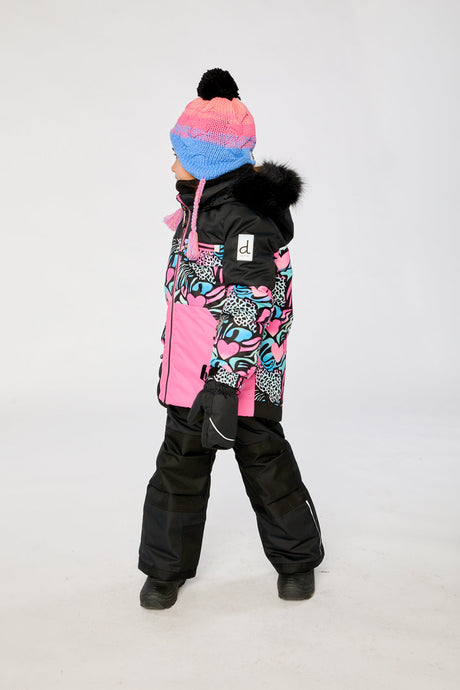 Two Piece Play Snowsuit Black Zebra Print With Black Pants-2