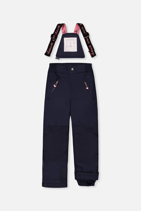 Deux par Deux PLAY mauve floral and navy snowsuit, alternate view 5