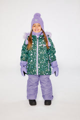 Two Piece Play Snowsuit Green Mini Flower Print-1
