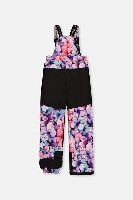 Deux par Deux pink-to-blue gradient PLAY snowsuit with floral pants, product photo 6