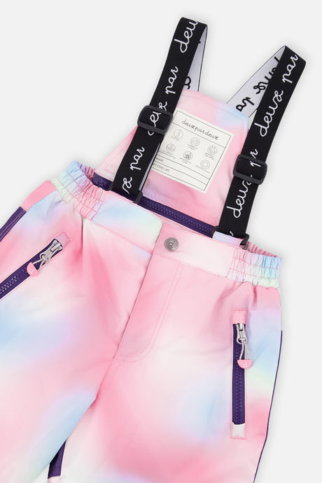 Deux par Deux purple unicorn PLAY snowsuit with multicolored pants, product photo 7