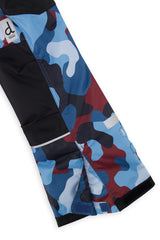 Deux par Deux boys' TEKNIK two-piece snowsuit in blue and red camouflage – additional view 9