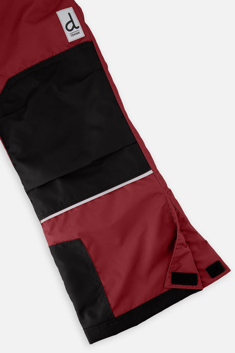Deux par Deux TEKNIK two-piece snowsuit, black, beige and burgundy, alternate view 5