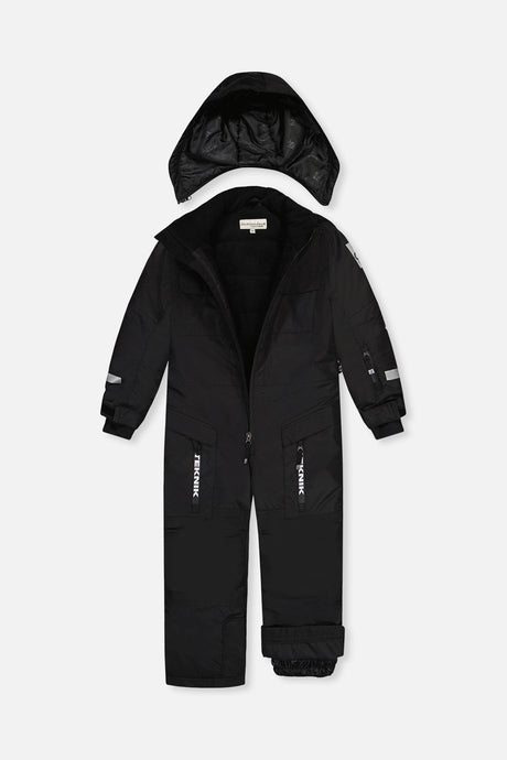 Deux par Deux kids' Teknik one-piece snowsuit in black – product view 3