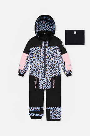 Kids One Piece Teknik Blue Leopard Print-0