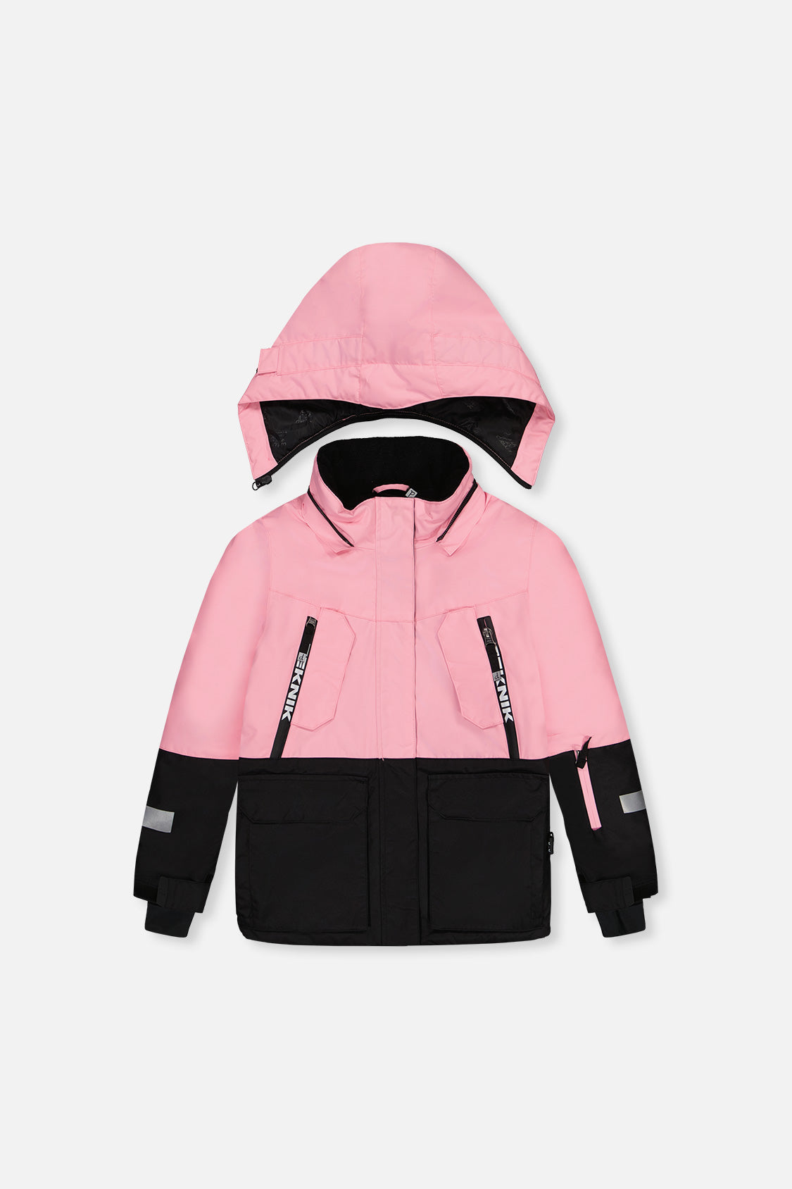 Deux par Deux pink Teknik two-piece snowsuit, back view