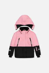Deux par Deux pink Teknik two-piece snowsuit, back view