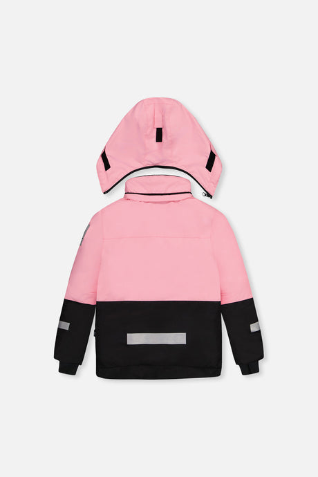 Deux par Deux pink Teknik two-piece snowsuit, detail view 1