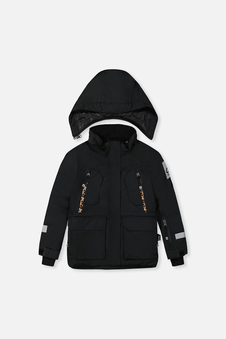 Deux par Deux girls' Teknik two-piece snowsuit in black – product view 2