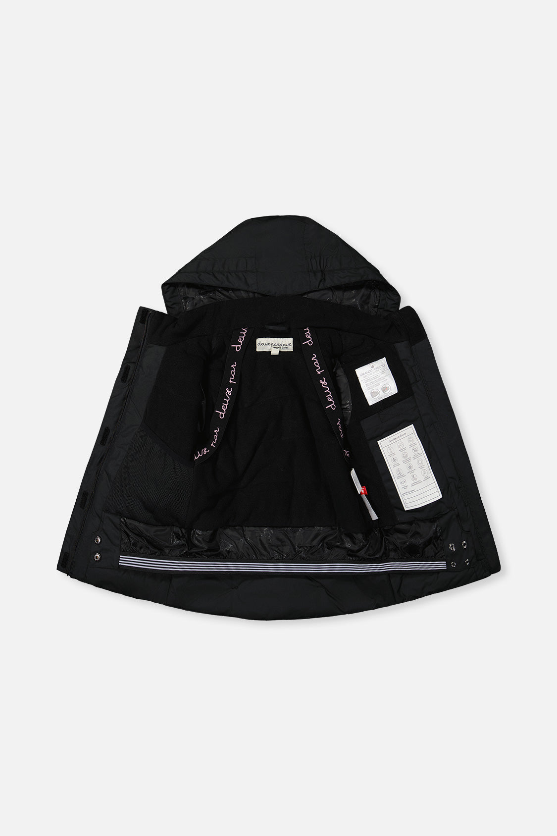 Deux par Deux girls' Teknik two-piece snowsuit in black – product view 4
