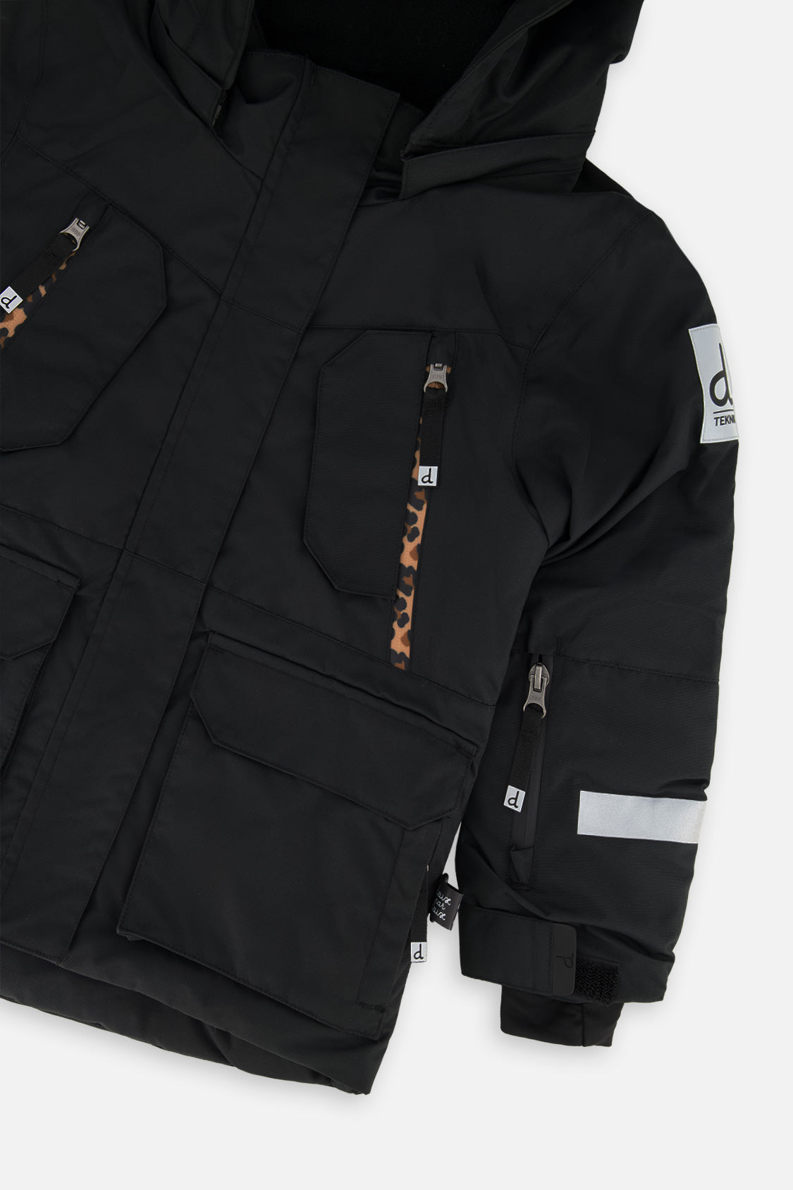 Deux par Deux girls' Teknik two-piece snowsuit in black – product view 8
