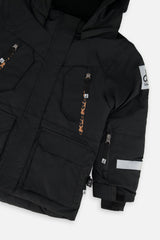 Deux par Deux girls' Teknik two-piece snowsuit in black – product view 8