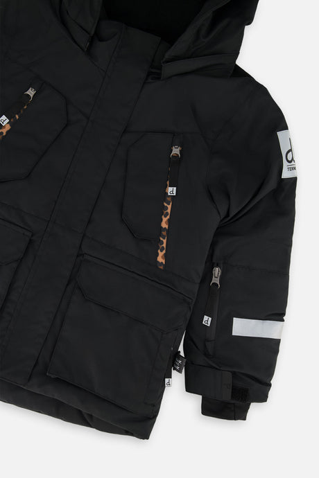 Deux par Deux girls' Teknik two-piece snowsuit in black – product view 8