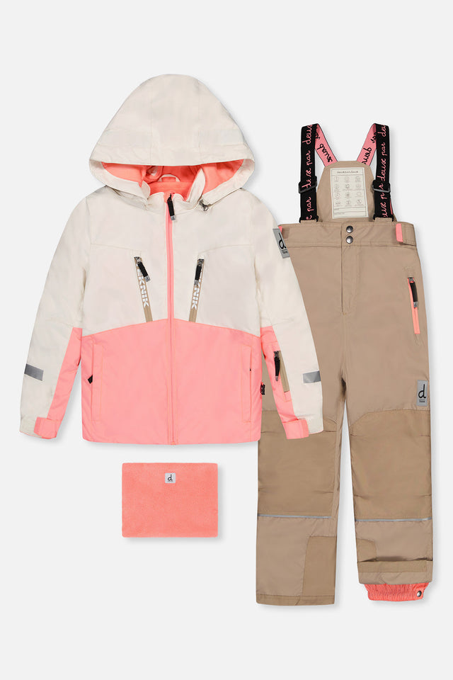 Two Piece Teknik Snowsuit Off-White And Pink-0