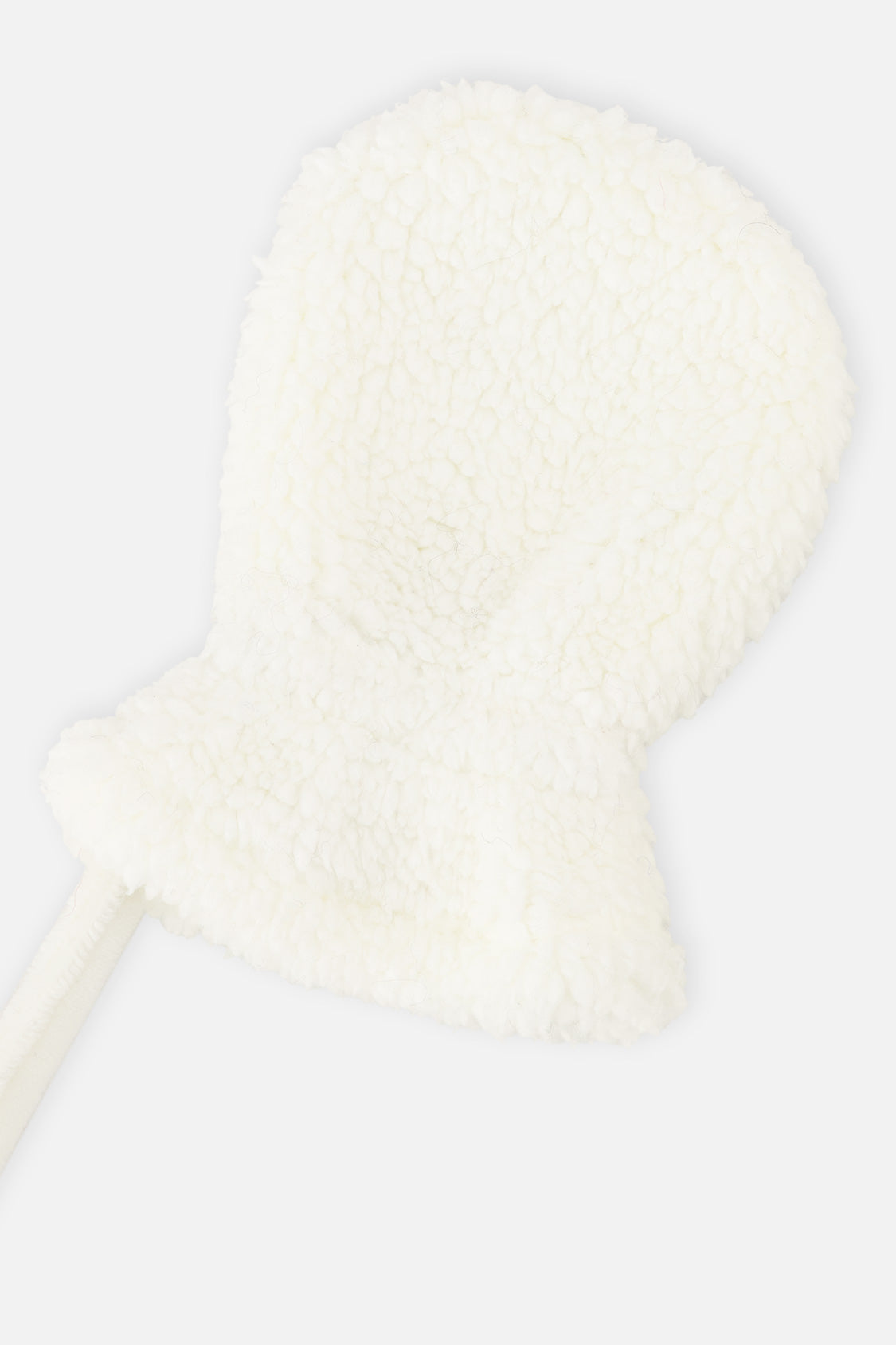 Infant Sherpa Mittens With String Off-White-2