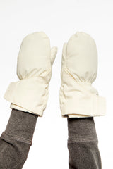 Lined Baby Mittens Off-White-1