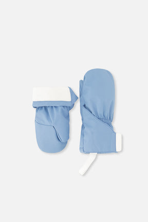 Lined Baby Mittens Blue-Grey-0