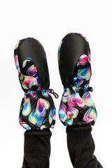 Play Winter Mittens Black Heart Print-3