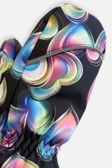 Play Winter Mittens Black Heart Print-2