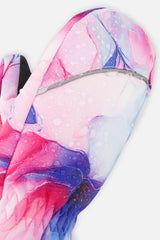 Play Winter Mittens Mauve Flower Print-3